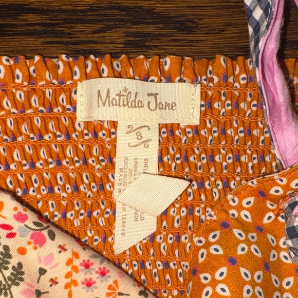 Matilda Jane Brown and Pink Floral Kids Dress - Picture 2 of 3